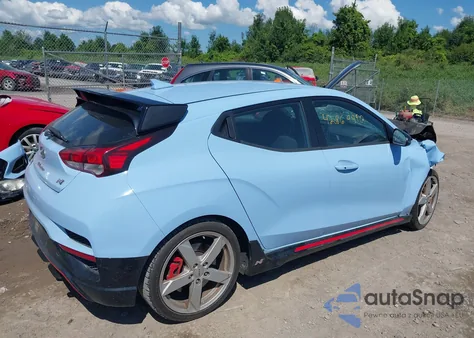 2020 Hyundai Veloster N z USA, uszkodzony, nr VIN KMHT36AHXLU007509